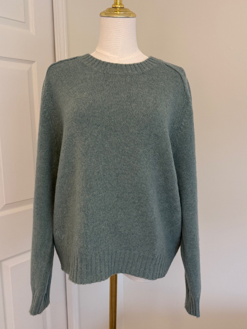 Polo Ralph Lauren Wool Cashmere Sweater L Sage Green POLO Monogram